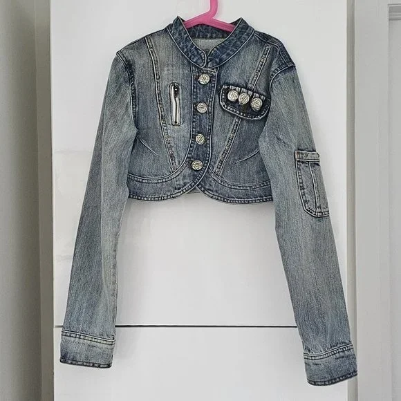 DESQAURED -Cropped Denim Jacket - RARE!! - Picture 2 of 10